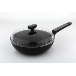 Patelnia Wok 28 cm z pokrywą Silver 3,9 FULL INDUCTION